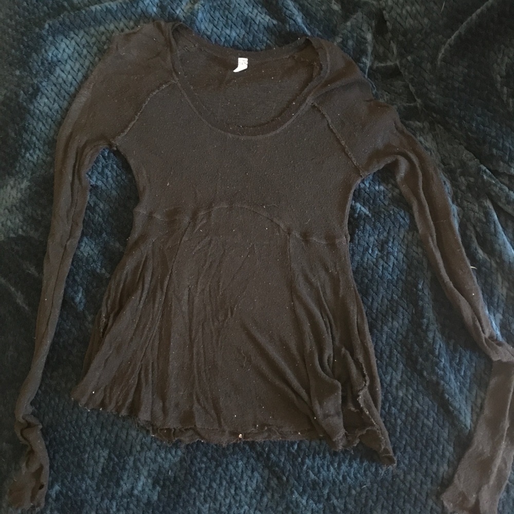 Free people black long sleeve